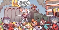 Rouge helps guide the uninfected citizens, from .