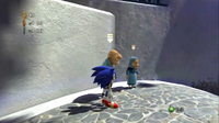 Anastasia with her husband in Apotos' Town Stage on the Xbox 360/PlayStation 3 version of Sonic Unleashed.