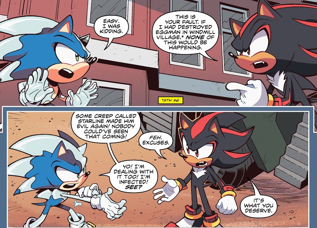 Sonic's argument gets destroyed by Shadow, Sonic the Hedgehog