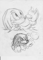 Sketches of Knuckles for the American box artwork