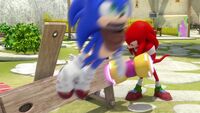 SB S1E30 Knuckles launches Sonic