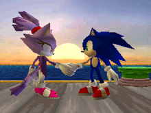 Sonic i Blaze departure