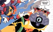 Eggman fleeing Sequin after his defeat, from .