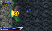 A Jump Panel in the Nintendo 3DS version of Sonic Generations.