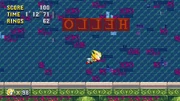 The "HELLO" blocks hidden room in Act 1 in Mania Mode.