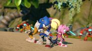 Sonic and his team in the debut trailer.