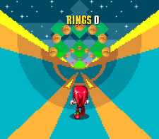 Special Stage Knuckles in Sonic 2