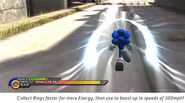 Early screenshot of the Sonic Boost