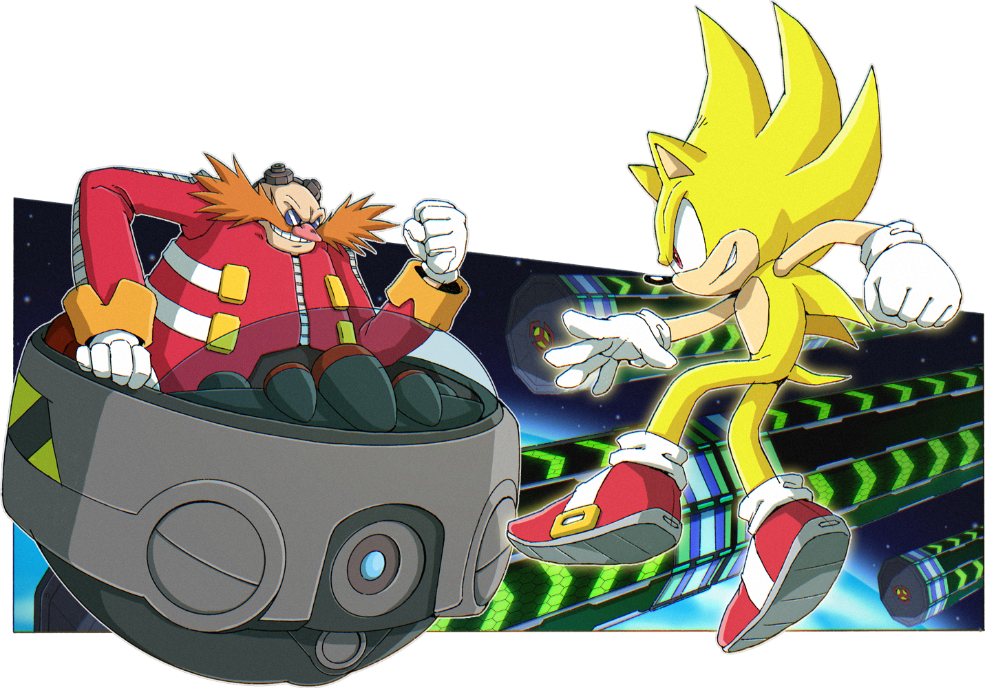 What you can't find, you can find in your friends — Super Sonic x Dr.  Eggman (Sonic Channel Cover