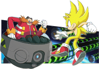 December - Super Sonic and Dr. Eggman (in the Egg Mobile) at Final Chase (story: part 1, part 2)