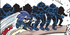 Sonic clone commanding swatbot recolors