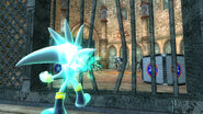 Silver using Psychokinesis to bend a cage in Sonic the Hedgehog (2006).
