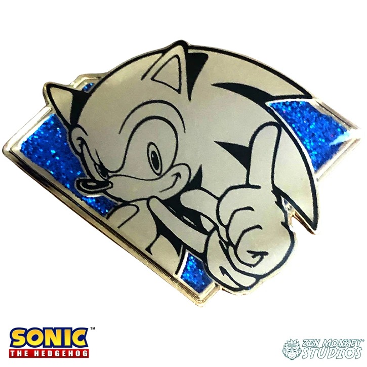 Golden Chaos Emerald Chao: Sonic The Hedgehog Collectible Pin