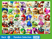 Mario Sonic Rio 3DS Character List