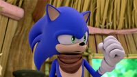 SB S1E49 Sonic makes a fist