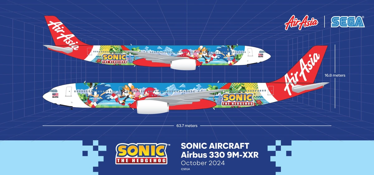 Sonic Aircraft Airbus 330 9M-XXU | Sonic Wiki Zone | Fandom