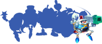 The Heavy Shinobi (far left, silhouette) along with the silhouetted Hard Boiled Heavies.