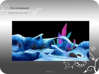 Concept art of Crystal Mountain Zone, originally named Snow Crystal. By Mabel Chan.