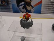 A Doctor Eggman figure with a prototype Egg Mobile displayed at the New York Toy Fair 2014.