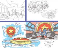 Concept artwork of the Sky Patrol by Tracy Yardley and Jerry Gaylord.