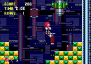 Knuckles luchando contra el Bowling Spin