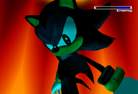 Shadow preparing his special attack, Chaos Spear.