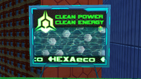 An advertisement from HEXAeco in Sonic Heroes.