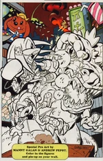 Pin-up coloring page.