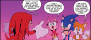 Knuckles and Team Sonic