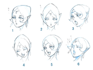 Expresiones faciales de Shahra.