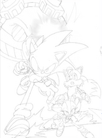 Variant cover 6, line art.