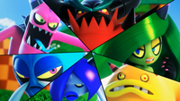 Close-up of Zazz and the Deadly Six in Sonic Lost World