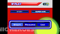 A beta Super Hard selection screen in the prototype 10.8 version of Sonic Heroes.