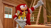 SB S1E45 Tails Knuckles inventor buddies