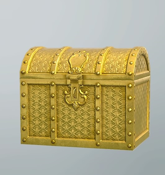 1/6 Scale Treasure Box Chest Gold Coin Mini Toy Model for 12"