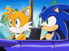 Sonic and  out on an adventure, from "".