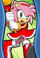 In-battle Amy Rose artwork