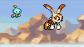 Cream wykonująca latanie w Sonic Advance 2