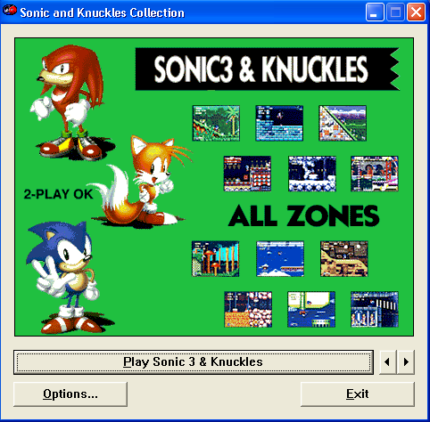 Sonic & Knuckles Collection PC CD-ROM 3 Games S3/S&K/S3&K