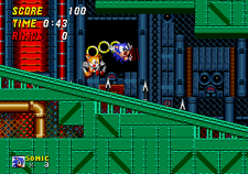 Regular giant spears in Metropolis Zone, from Sonic the Hedgehog 2.