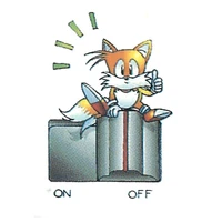 Turning Mega Drive console on and off.