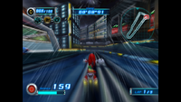 Knuckles' Gravity Band is around his left ankle.