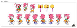 Sonic Origins Plus: Amy Rose Sprite Grid Download from SEGA of