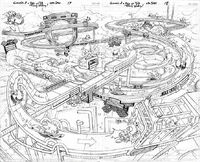 The two page pencil spread of pages seventeen and eighteen. Art by Tracy Yardley.