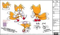 Miles "Tails" Prower model sheet by Ben Bates