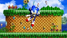 Sonic w zakończeniu epizodu pierwszego gry Sonic the Hedgehog 4