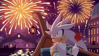 Summer 2021 - Silver the Hedgehog in Soleanna "Fire Flower Scenery in the City of Water"