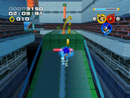 Sonic utilizando Light Speed Dash en Sonic Heroes.