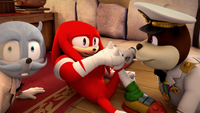 SB S1E05 Knuckles Beaverton fist bump