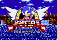 Sonic1ProtoTitleScreen.png (17 KB) A near final title screen with "Press Start Button" text on-screen.